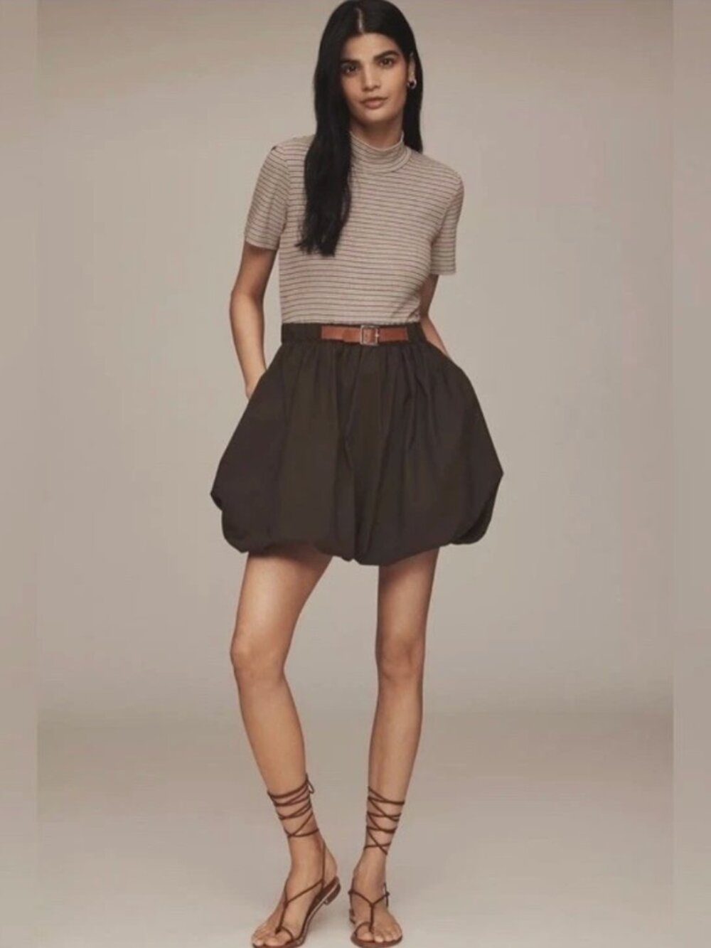 Anthropologie Twofer Dress Turtleneck Bubble Skirt